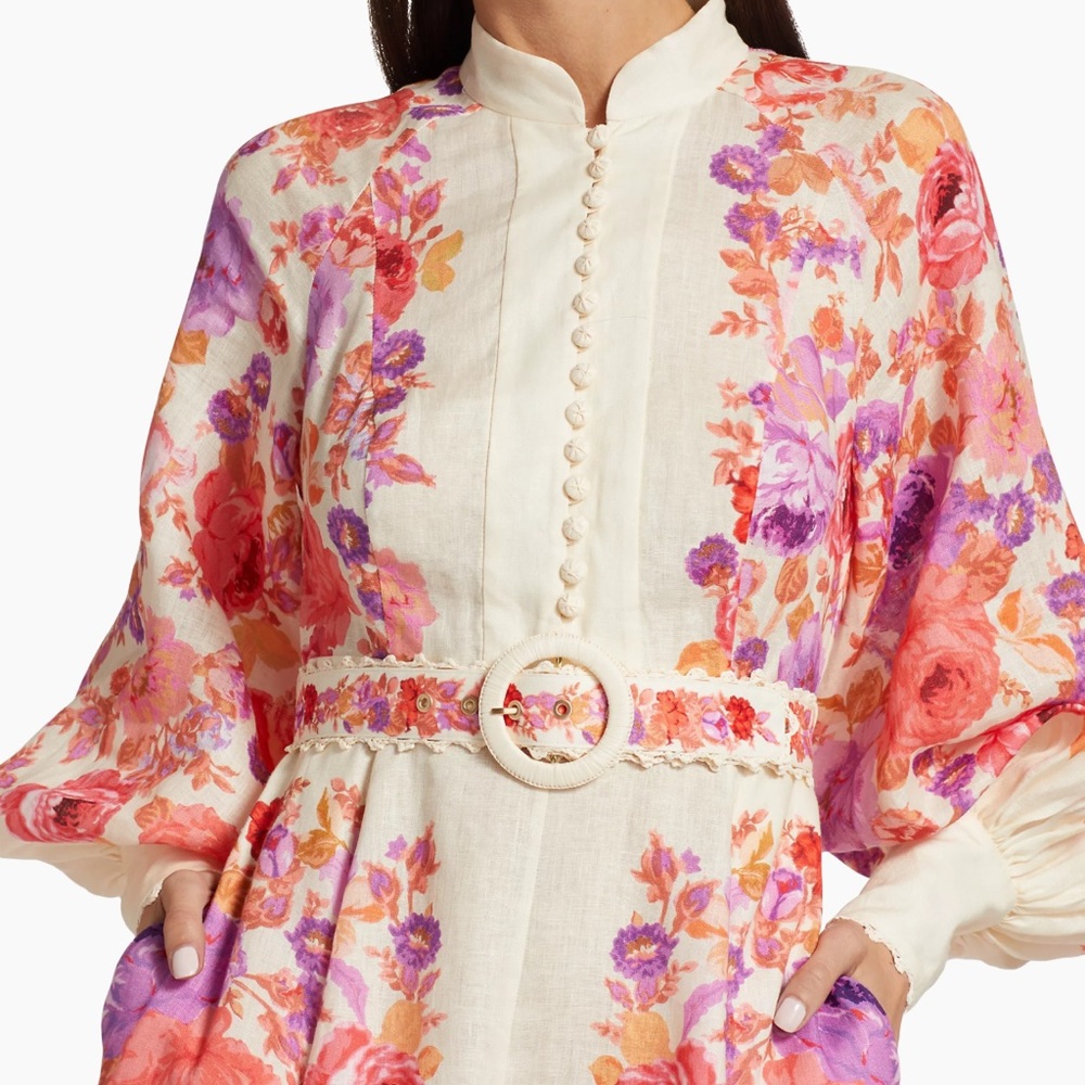 Zimmermann Floral Midi Dress 0P